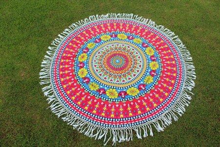 Indian Round Mandala Yoga Mat Wall Hanging Boho Beach Mandala