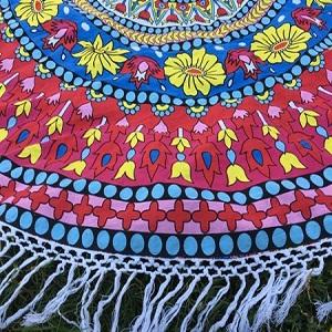 Indian Round Mandala Yoga Mat Wall Hanging Boho Beach Mandala