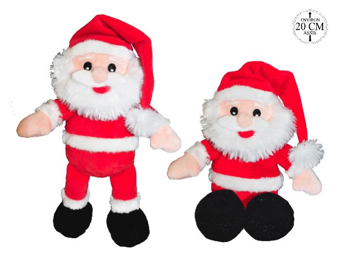 PELUCHE PERE NOEL 20CM, PELUCHES, SANDY - GROSSISTE EN JOUETS POUR