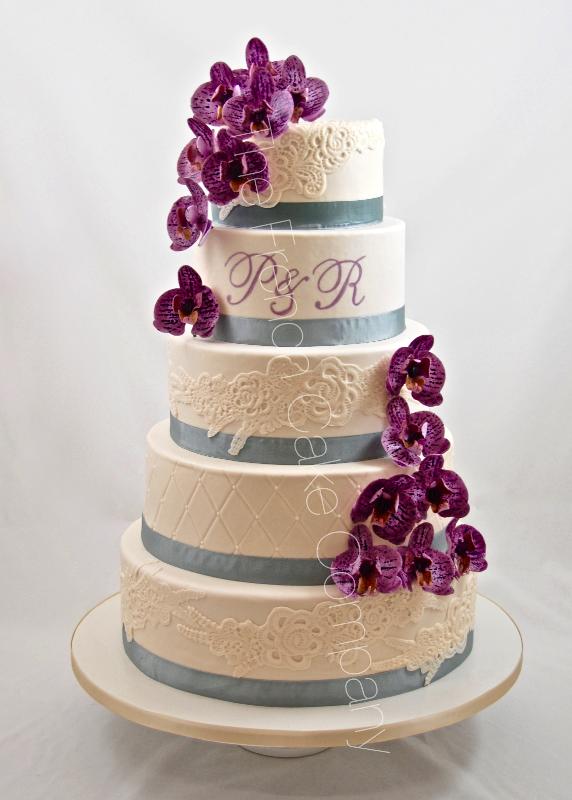 Gateaux Et Pieces Montees Sur Mesure Gateau Mariage Orchidees Luxe The French Cake Company Belgique