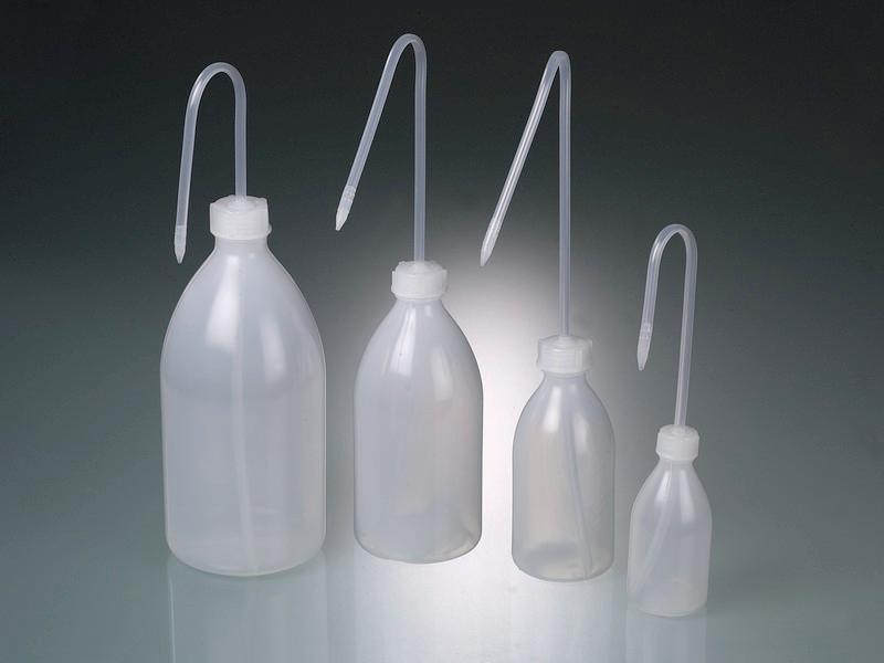 Wash bottle, Plastic bottle, LDPE, transparent, laboratory equipment ...