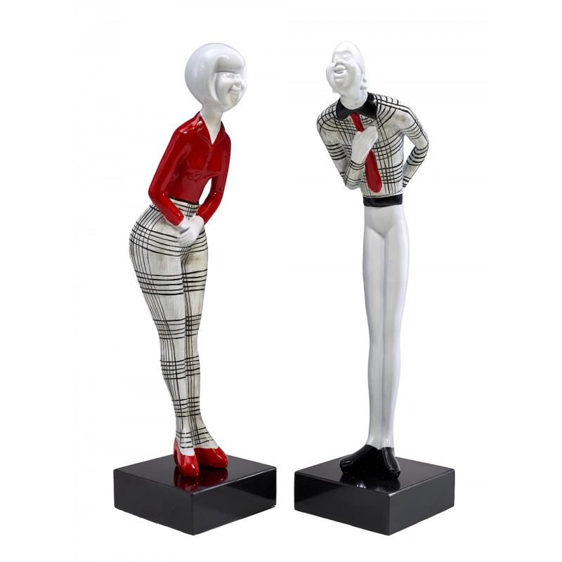 Set de 2 statues  sculptures COUPLE en r sine  H48 cm Ces 2 