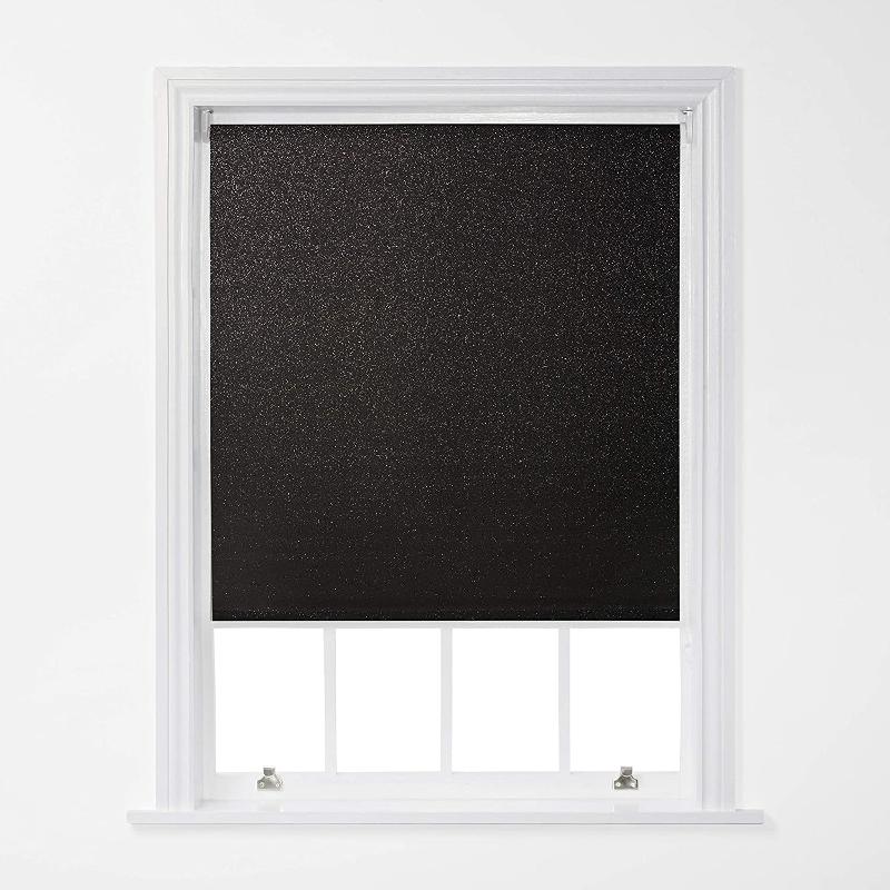 Glitter Roller Blind 4ft - Black, Roller Blind, A INTERNATIONAL (UK